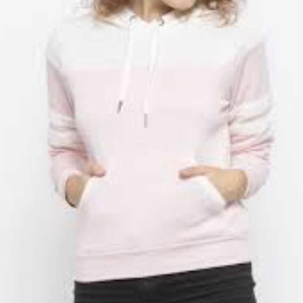 light pink and white hoodie,ONLY WORN ONCE